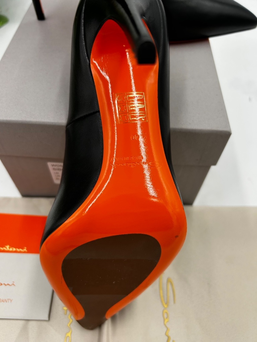 Women’s Santoni Sibil 105mm Leather Pumps. Size 40/10 US. Made in Italy. - Picture 5 of 10